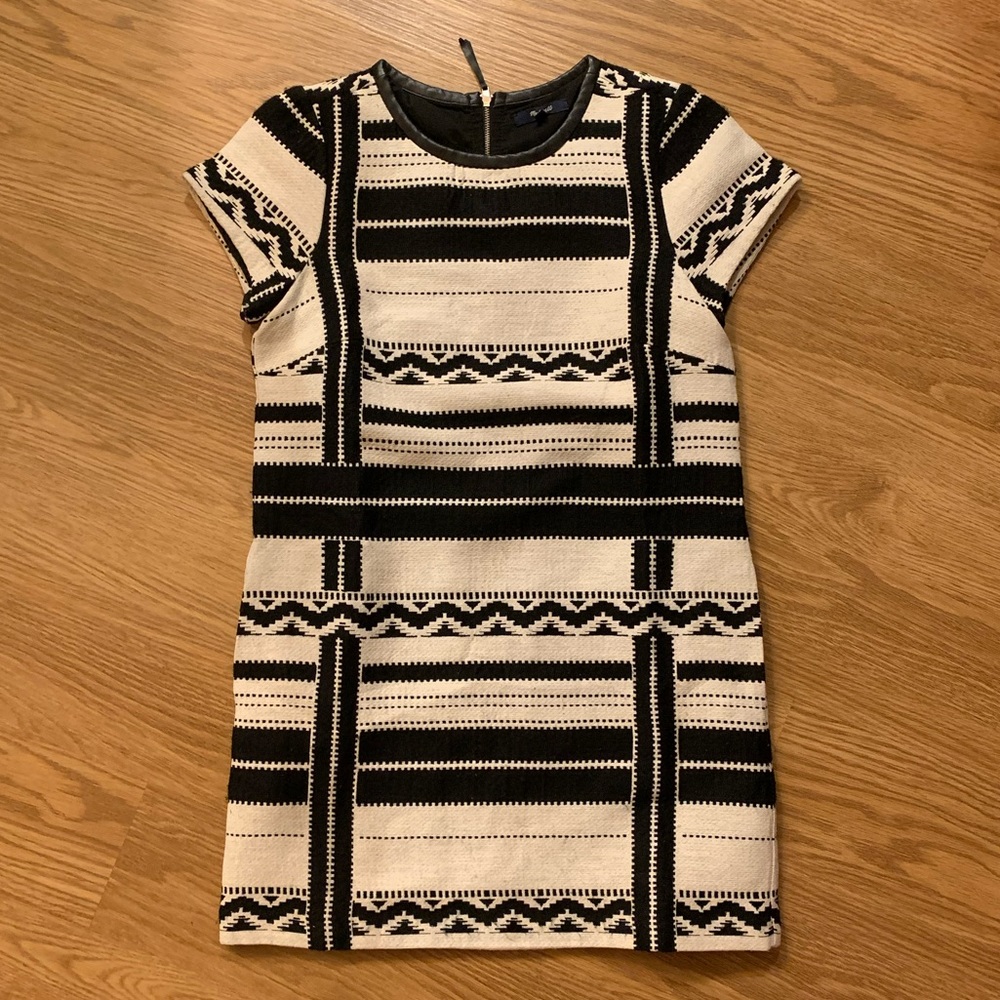 Madewell Black & White Geometric Dress